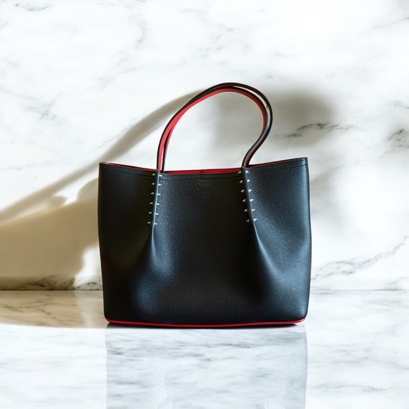 Christian Louboutin Handbags - Christian Louboutin Black Tote with Red Trim